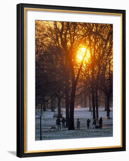 Hyde Park in Winter, London, England, United Kingdom-Adam Woolfitt-Framed Photographic Print