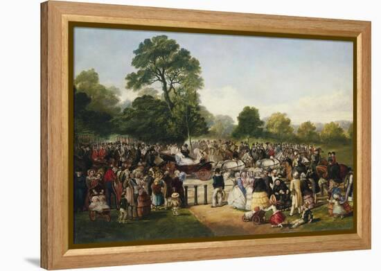 Hyde Park, London, England, Entrance of Queen Victoria-Thomas Musgrave Joy-Framed Premier Image Canvas