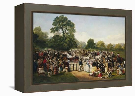 Hyde Park, London, England, Entrance of Queen Victoria-Thomas Musgrave Joy-Framed Premier Image Canvas