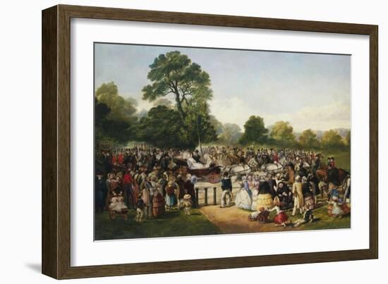 Hyde Park, London, England, Entrance of Queen Victoria-Thomas Musgrave Joy-Framed Giclee Print