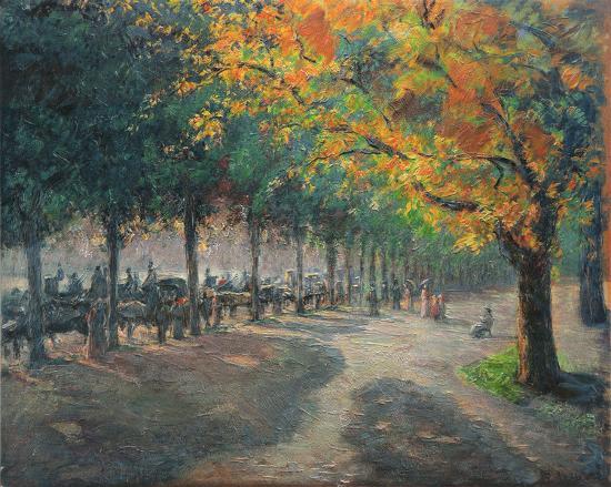 Hyde Park, London-Camille Pissarro-Framed Textured Art