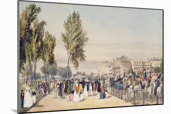 Hyde Park: Near Grosvenor Gate, 1842-Thomas Shotter Boys-Mounted Giclee Print