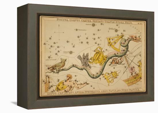 Hydra and Surrounding Constellations, 1825-Science Source-Framed Premier Image Canvas