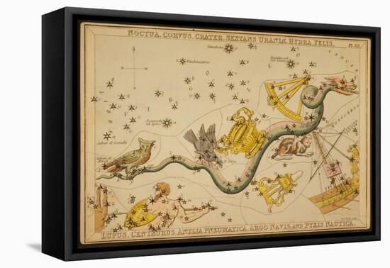 Hydra and Surrounding Constellations, 1825-Science Source-Framed Premier Image Canvas