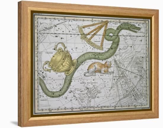 Hydra, from "A Celestial Atlas," Published in 1822-A. Jamieson-Framed Premier Image Canvas