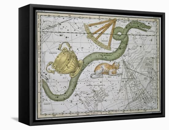 Hydra, from "A Celestial Atlas," Published in 1822-A. Jamieson-Framed Premier Image Canvas