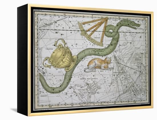 Hydra, from "A Celestial Atlas," Published in 1822-A. Jamieson-Framed Premier Image Canvas