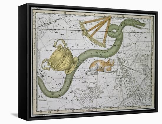 Hydra, from "A Celestial Atlas," Published in 1822-A. Jamieson-Framed Premier Image Canvas