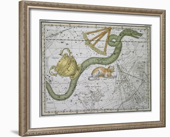 Hydra, from "A Celestial Atlas," Published in 1822-A. Jamieson-Framed Giclee Print