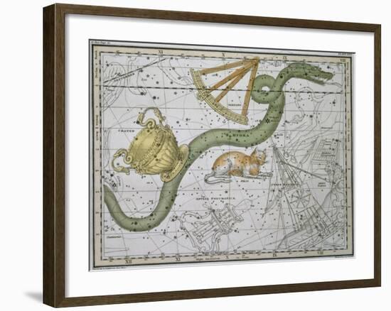 Hydra, from "A Celestial Atlas," Published in 1822-A. Jamieson-Framed Giclee Print