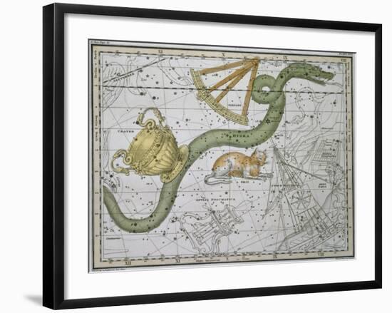 Hydra, from "A Celestial Atlas," Published in 1822-A. Jamieson-Framed Giclee Print