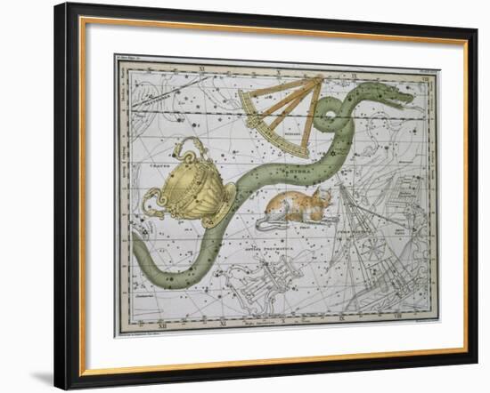 Hydra, from "A Celestial Atlas," Published in 1822-A. Jamieson-Framed Giclee Print