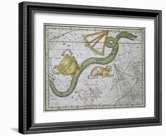 Hydra, from "A Celestial Atlas," Published in 1822-A. Jamieson-Framed Giclee Print