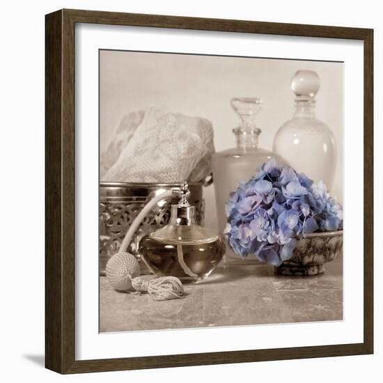 Hydrangea and Atomizer-Julie Greenwood-Framed Art Print