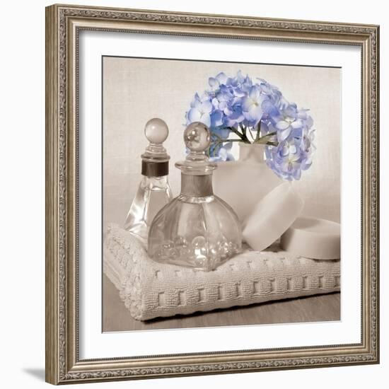 Hydrangea and Towel-Julie Greenwood-Framed Art Print