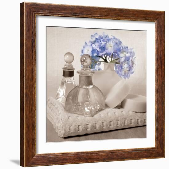 Hydrangea and Towel-Julie Greenwood-Framed Art Print