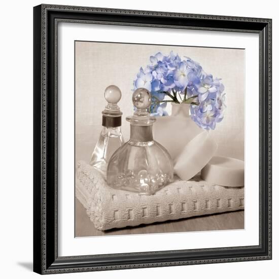 Hydrangea and Towel-Julie Greenwood-Framed Art Print