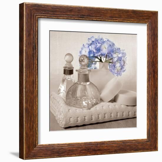 Hydrangea and Towel-Julie Greenwood-Framed Art Print