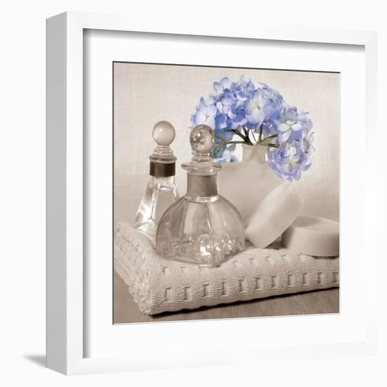 Hydrangea and Towel-Julie Greenwood-Framed Art Print