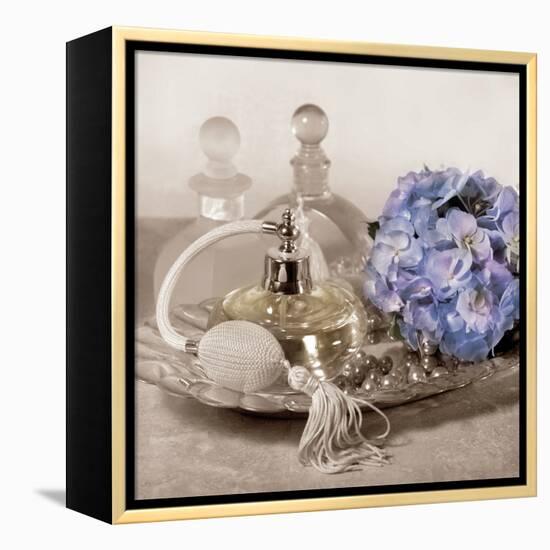 Hydrangea and Tray-Julie Greenwood-Framed Stretched Canvas