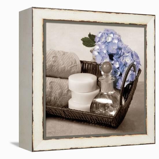 Hydrangea and Wicker-Julie Greenwood-Framed Stretched Canvas