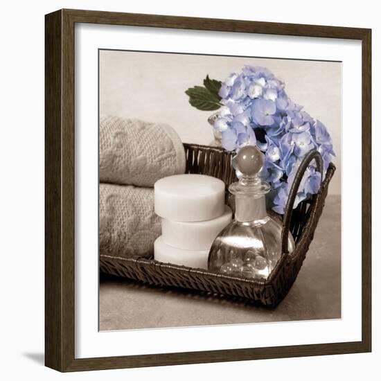 Hydrangea and Wicker-Julie Greenwood-Framed Premium Giclee Print