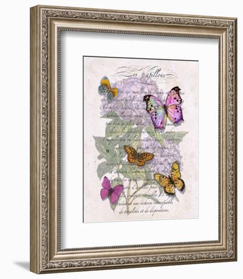 Hydrangea Butterflies II-Ginny Joyner-Framed Art Print