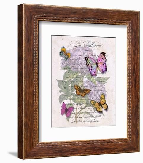 Hydrangea Butterflies II-Ginny Joyner-Framed Art Print