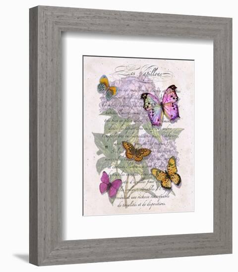 Hydrangea Butterflies II-Ginny Joyner-Framed Art Print