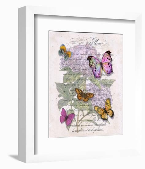 Hydrangea Butterflies II-Ginny Joyner-Framed Art Print