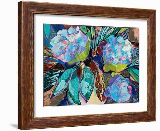 Hydrangea Harmony-Jeanette Vertentes-Framed Art Print