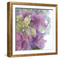 Hydrangea Haze I-Linda Wood-Framed Giclee Print