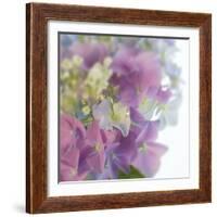 Hydrangea Haze I-Linda Wood-Framed Giclee Print
