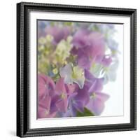 Hydrangea Haze I-Linda Wood-Framed Giclee Print