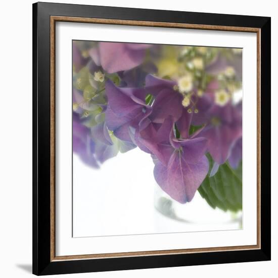 Hydrangea Haze II-Linda Wood-Framed Giclee Print