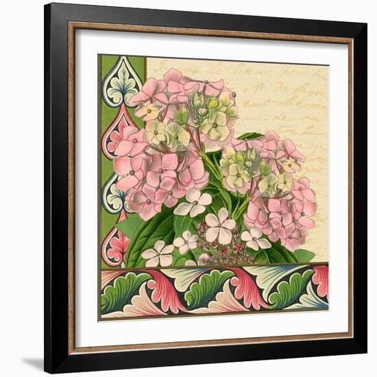 Hydrangea on Love Letters-Piddix-Framed Art Print