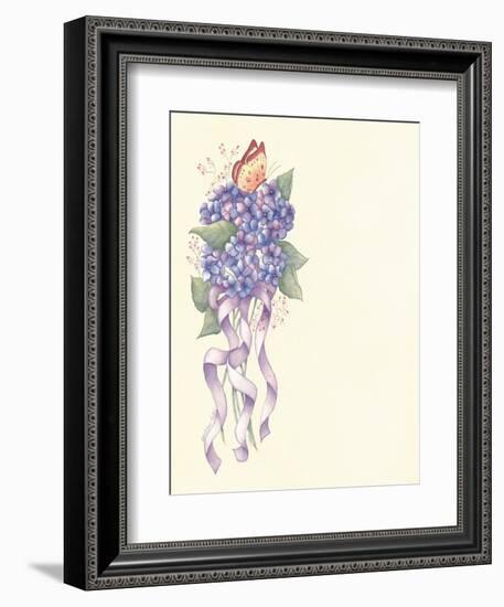 Hydrangea Overprint-unknown Tribou-Framed Art Print