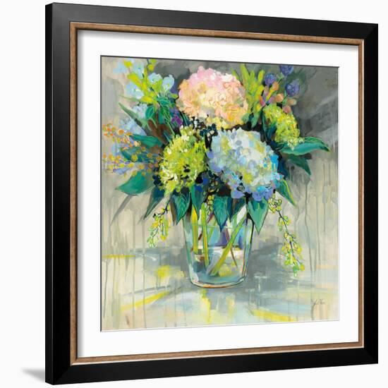 Hydrangeas from the Garden-Jeanette Vertentes-Framed Art Print