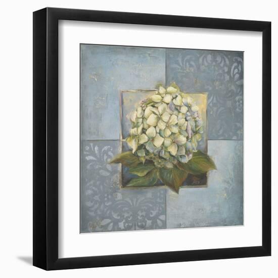 Hydrangeas on Blue I-Patricia Pinto-Framed Art Print