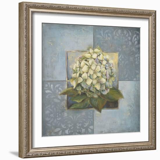 Hydrangeas on Blue I-Patricia Pinto-Framed Art Print