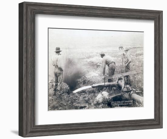 Hydraulic mining, Rockerville, 1889-John C. H. Grabill-Framed Photographic Print