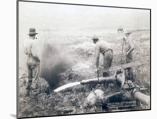 Hydraulic mining, Rockerville, 1889-John C. H. Grabill-Mounted Photographic Print