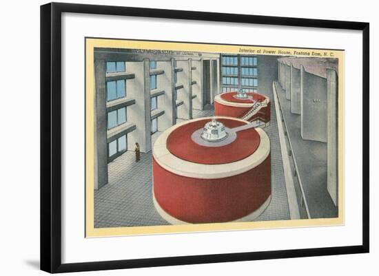 Hydroelectric Turbines, Fontana Dam-null-Framed Art Print