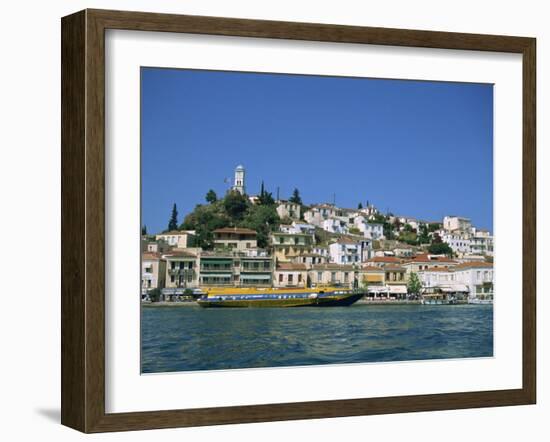 Hydrofoil in Poros Harbour, Poros, Saronic Islands, Greek Islands, Greece, Europe-Lightfoot Jeremy-Framed Photographic Print