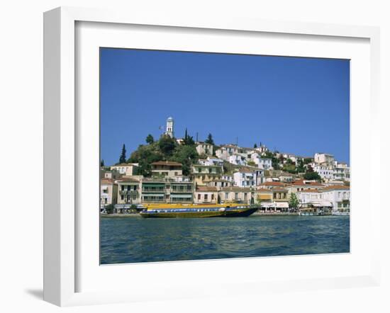 Hydrofoil in Poros Harbour, Poros, Saronic Islands, Greek Islands, Greece, Europe-Lightfoot Jeremy-Framed Photographic Print