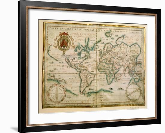 Hydrographic General Map, 1634-Jean Restout II-Framed Giclee Print