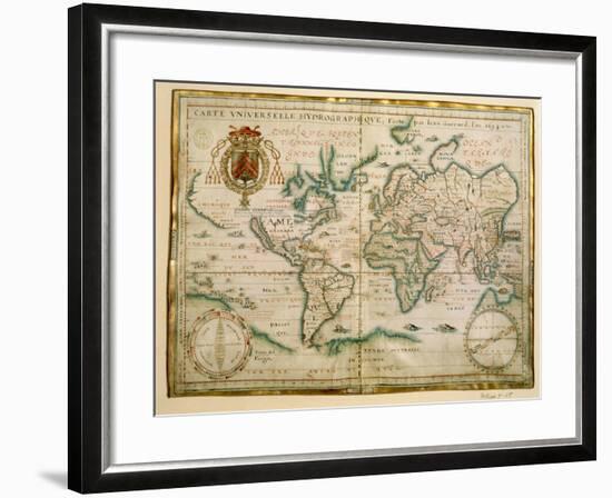 Hydrographic General Map, 1634-Jean Restout II-Framed Giclee Print