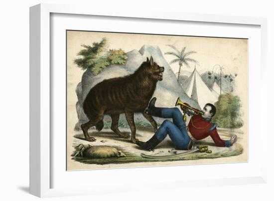 Hyena, Sentry Call 1845-null-Framed Art Print