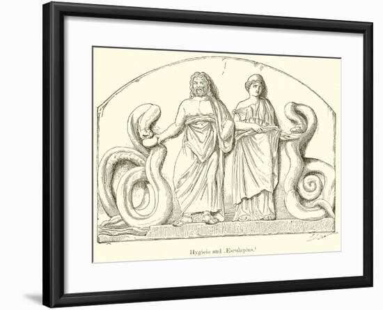 Hygieia and Aesculapius-null-Framed Giclee Print