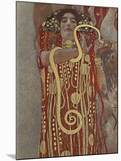 Hygieia (Detail from Medicine)-Gustav Klimt-Mounted Giclee Print